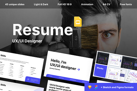 Resume UX/UI Designer Google Slides