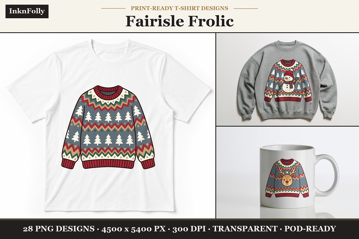 Christmas Sweater Clipart PNG, an Object Graphic by Inknfolly (Photo 5 of 5)