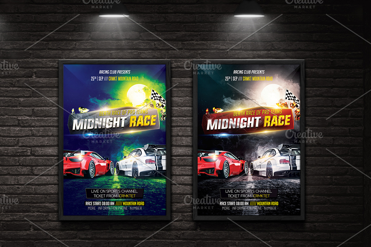 Midnight Race, a Flyer Template by Basez Flyers