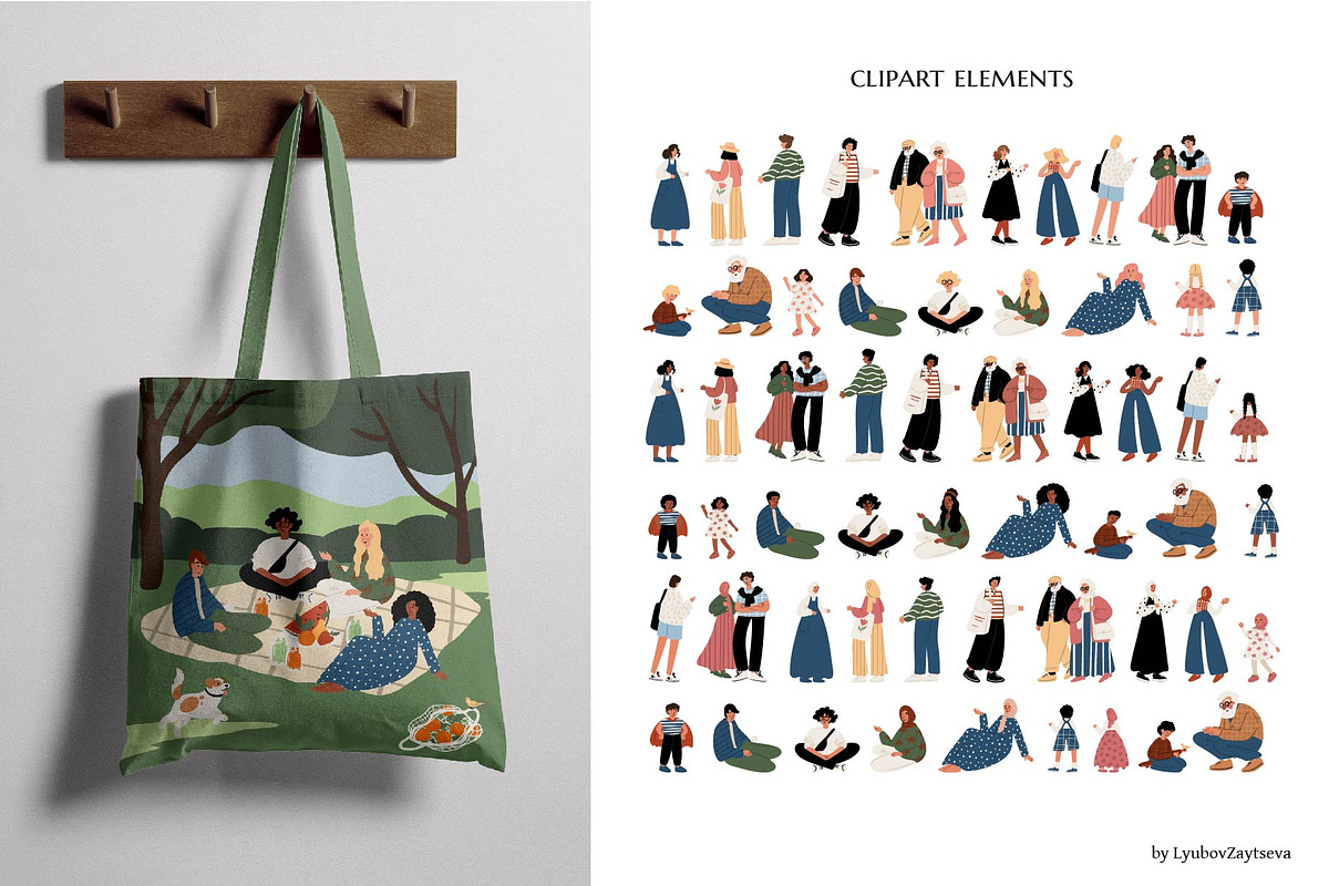 Farmer Market & Park People Scenes, a Person Illustration by LyubovZaytseva (Photo 19 of 24)