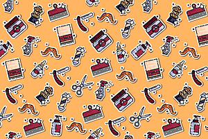 Colored Barber Shop Pattern