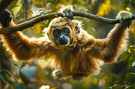 A group of golden langurs huddled to, an Animal Photo by LOGOCREATIVE