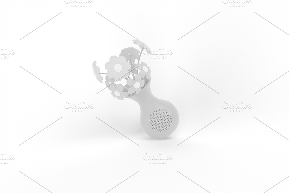 Cartoon Flower Vase Mockup, a Merchandise Mockup by Qaleb Studio (Photo 1 of 2)