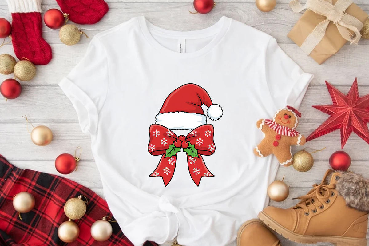 Cute Christmas Bow Sublimation Png, an Illustration by DreamArtGraphic (Photo 5 of 5)
