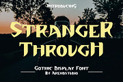 Stranger Through - Gothic Display, a Handwritten Font by Arendxstudio (Thumbnail 1 of 9)