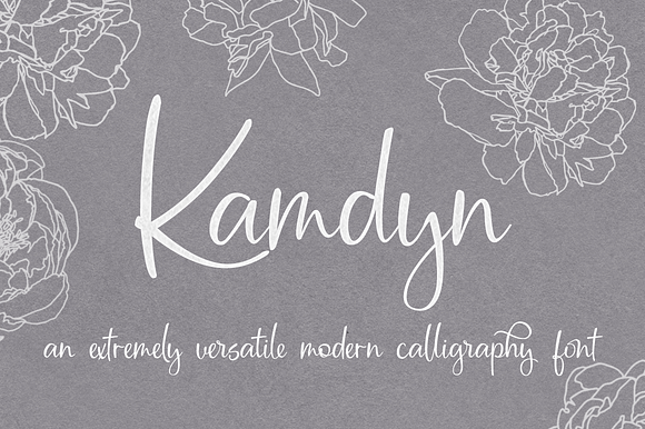 Kamdyn Calligraphy Font + Extras preview 6