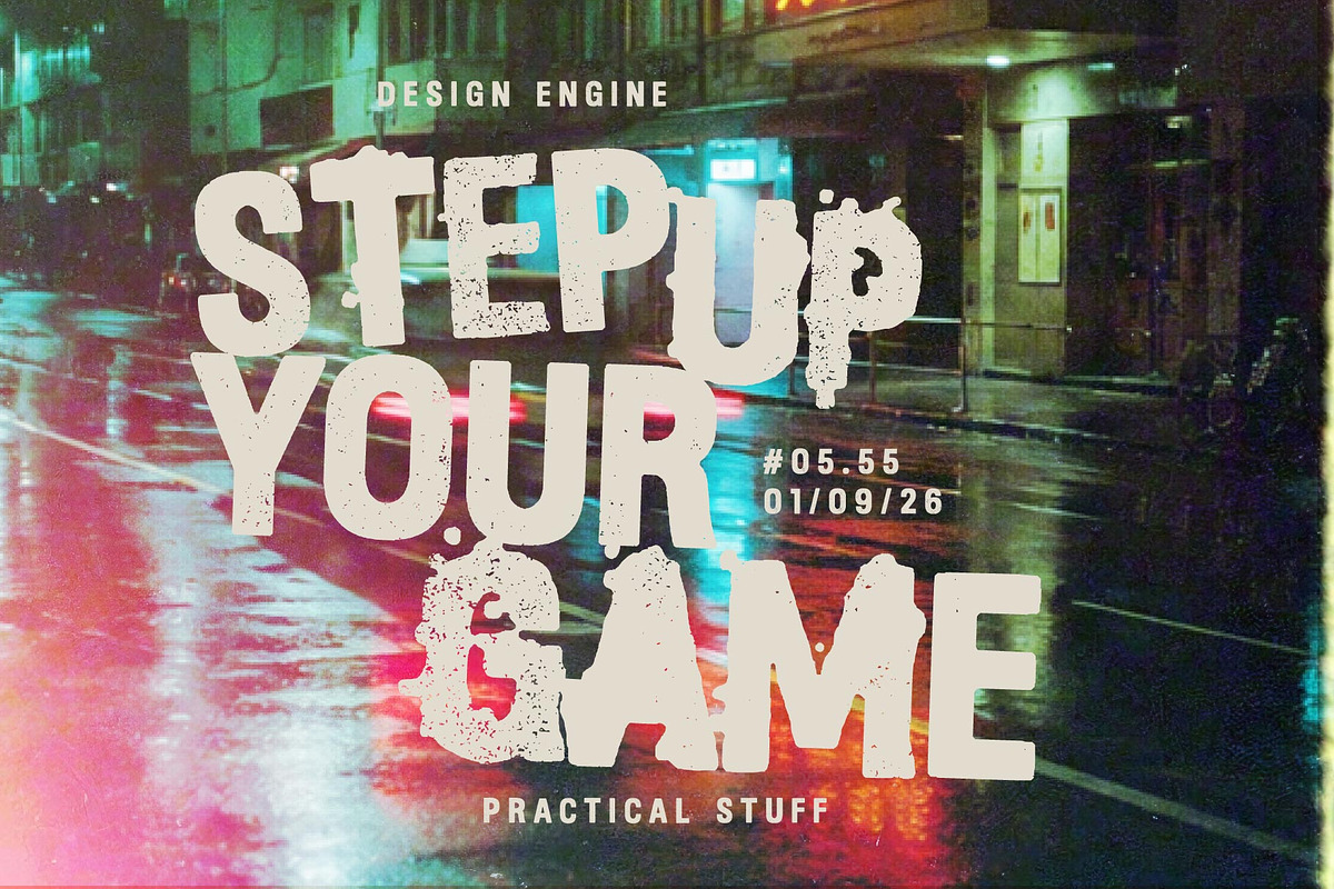 Hardlock: Rough Condensed Fonts, a Sans Serif Font by Eko Bimantara (Photo 6 of 6)
