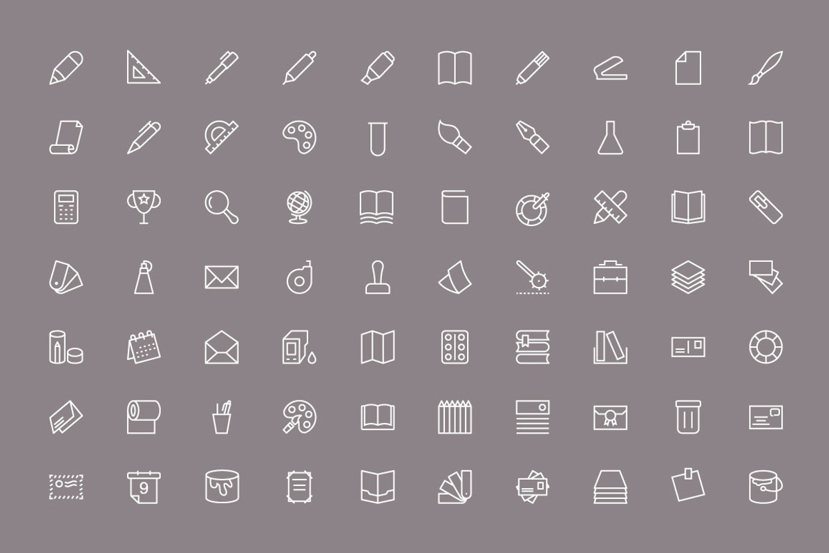 125+ Stationery Vector Icons preview 2