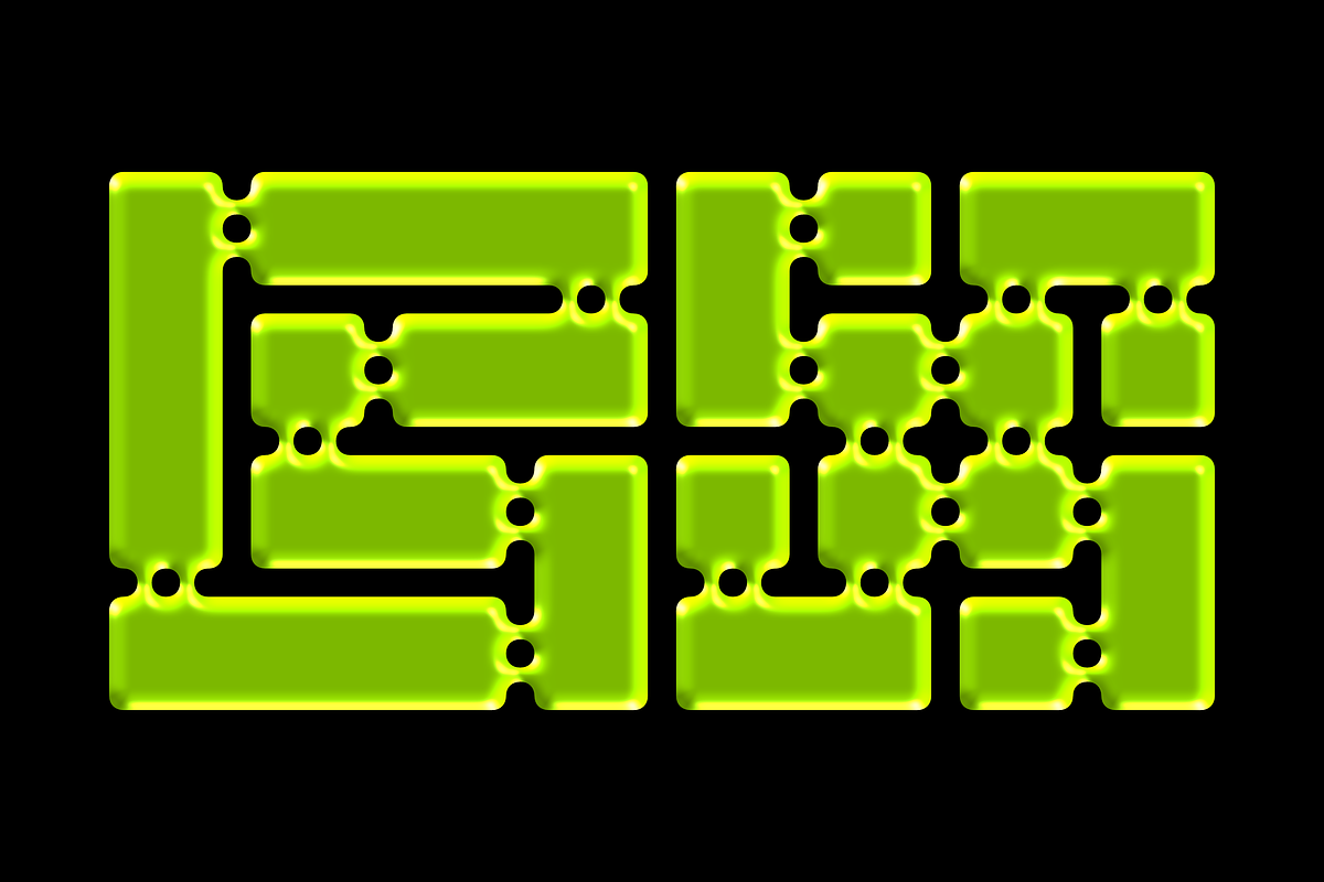 BOXY MONOSPACE FUTURISTIC FONT, a Symbol Font by Font For Zula™ (Photo 8 of 11)