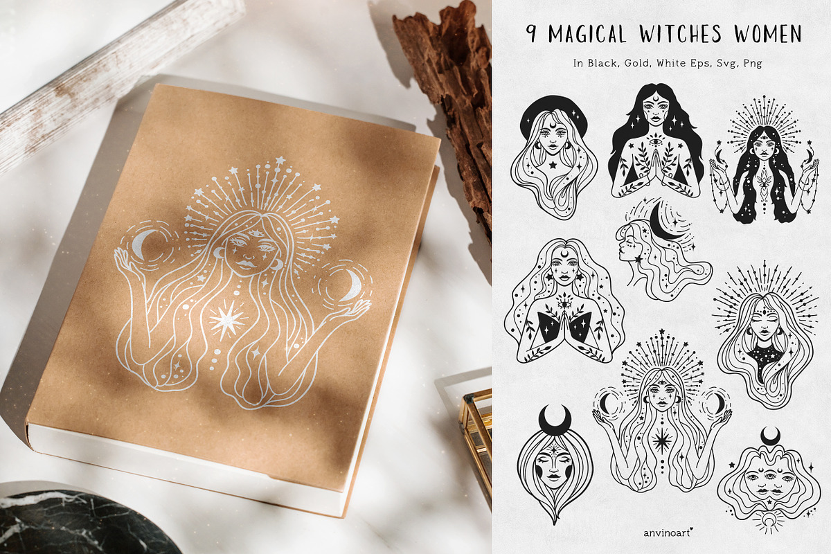 Magic Collection. Celestial set 200+, an Object Illustration by anvinoart (Photo 2 of 12)