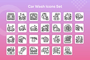 Car Wash Icons Set - Line, an Outline Icon by Kmg Design (Thumbnail 2 of 2)