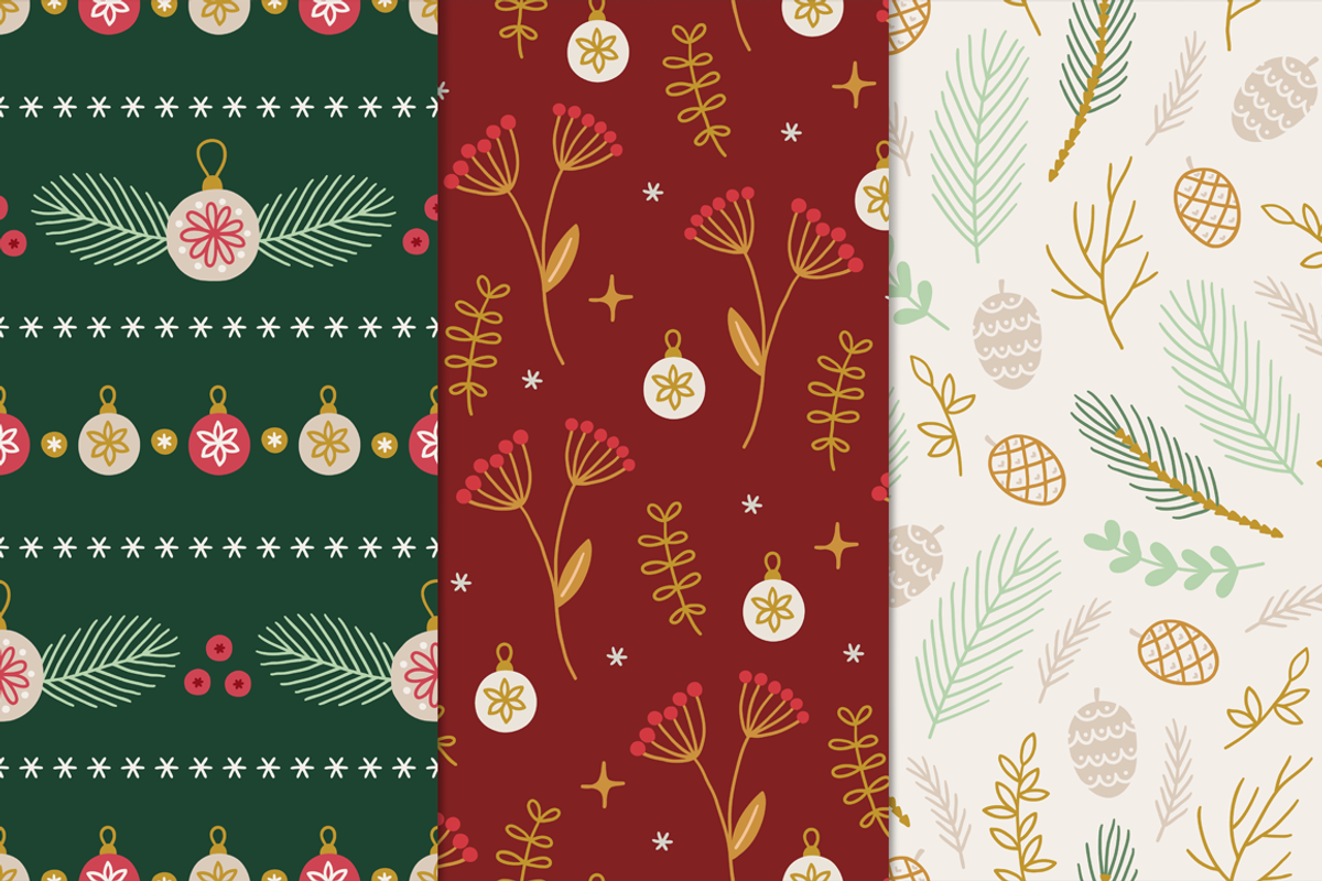 12 Christmas Seamless Patterns, a Pattern Graphic by miumiu