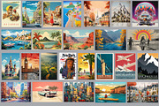 Travel Prints Bundle 600+ Vintage, a Wallpaper Photo by Chipshpow Graphics (Thumbnail 7 of 13)