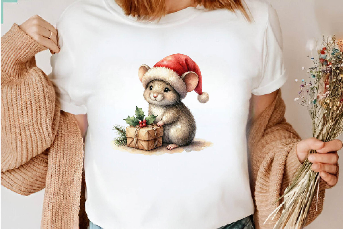 Watercolor Christmas Animals, a Seasonal Illustration by CreationArt (Photo 6 of 7)