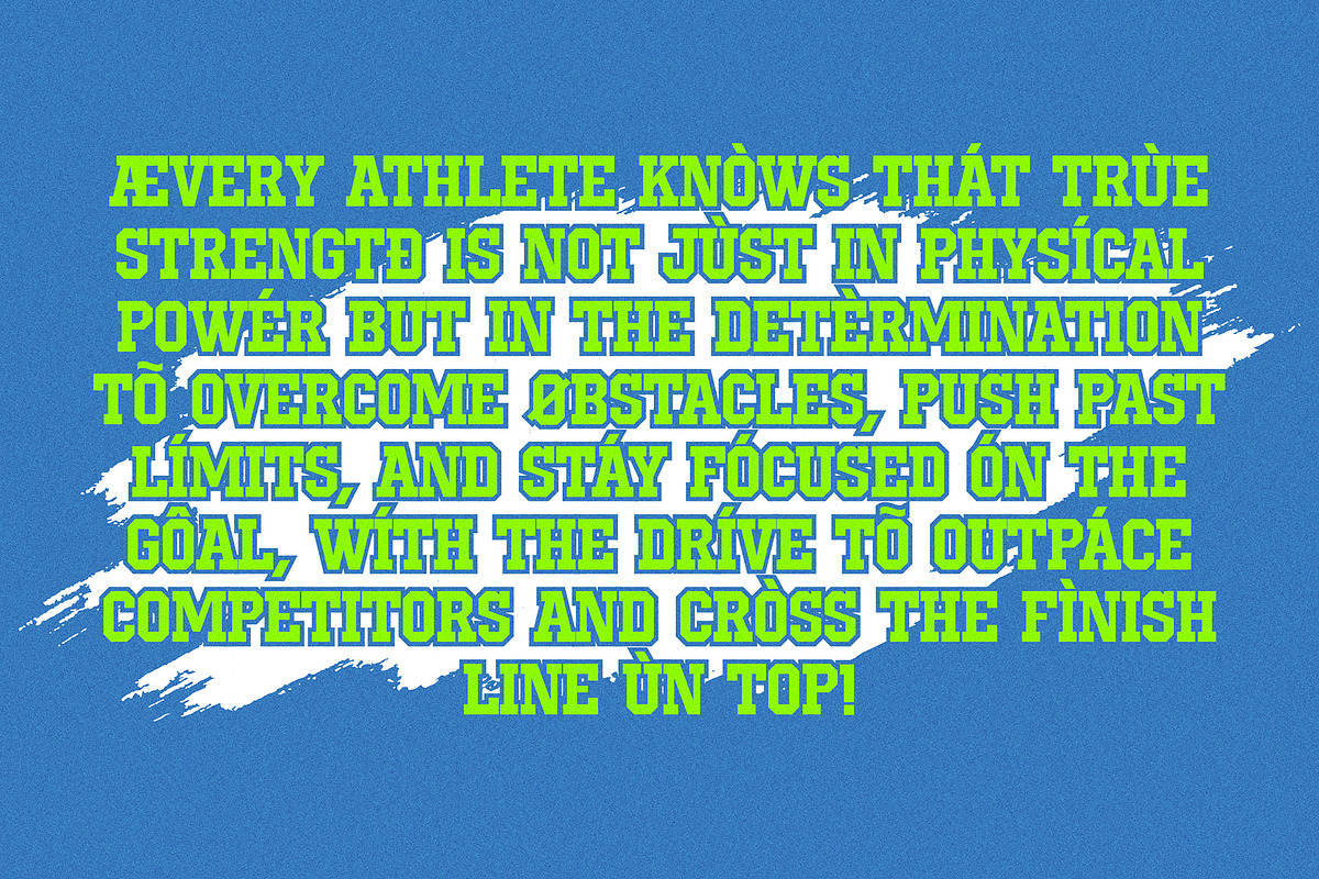 Megrush - Sport Display Font, a Serif Font by Snape Design Studio (Photo 10 of 12)