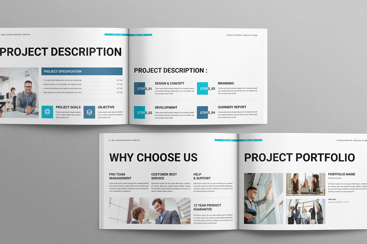 Business Proposal Template Landscape, a Brochure Template by Work-Envance (Photo 5 of 9)