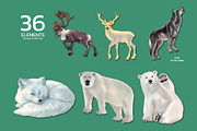 Gentle Winter Wildlife – Watercolor, an Animal Illustration by CreativeValuation (Thumbnail 2 of 5)