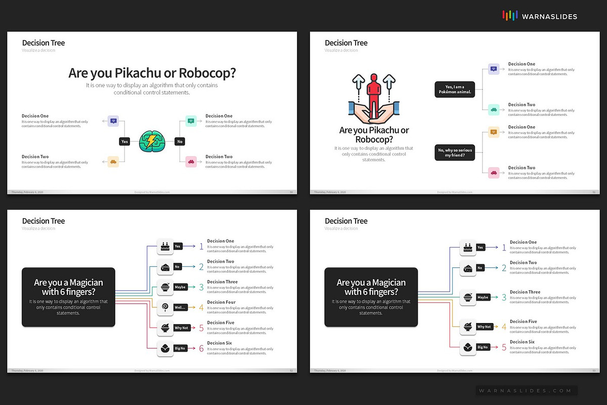Decision Tree PowerPoint Templates, a Presentation Template by Warna Works (Photo 11 of 14)