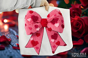Faux Yarn Coquette Bow Valentines, an Illustration by Canvas Craft (Thumbnail 1 of 7)