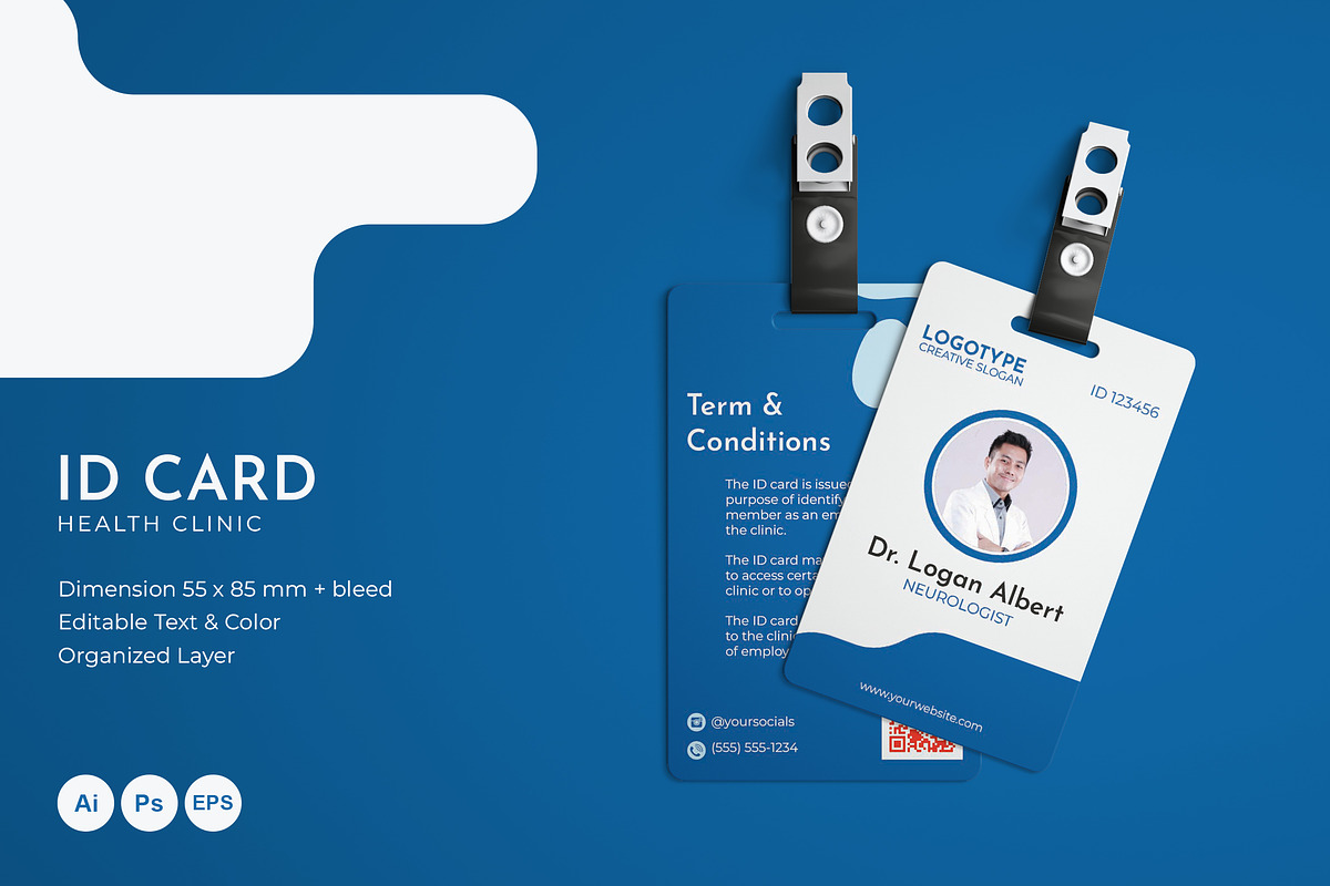 Health Clinic - ID Card, a Design Template by VUNIRA (Photo 1 of 3)