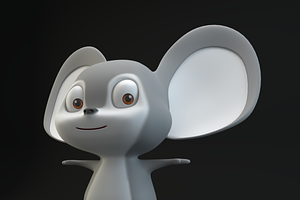 Cartoon Mouse Gray