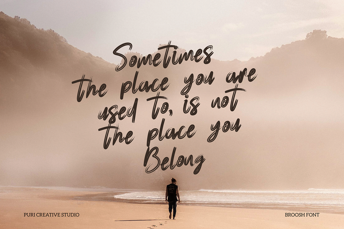 BROOSH - Display Brush Font, a Handwritten Font by PuriCreative (Photo 9 of 10)