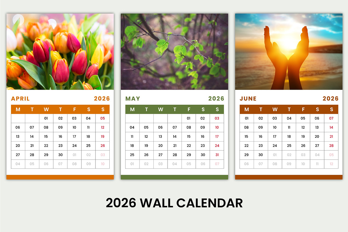 2026 Full Year Wall Calendar Canva, a Stationery Template by Mustafiz (Photo 6 of 8)
