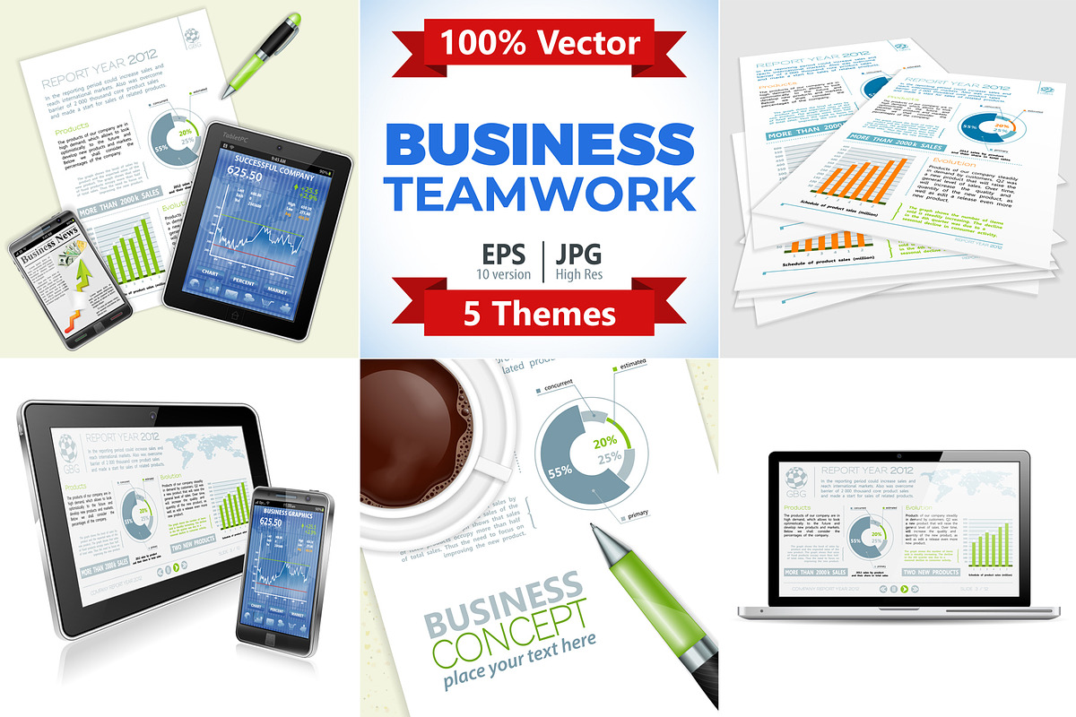 Business and Teamwork Concepts, a Finance Illustration by TAlex (Photo 1 of 6)