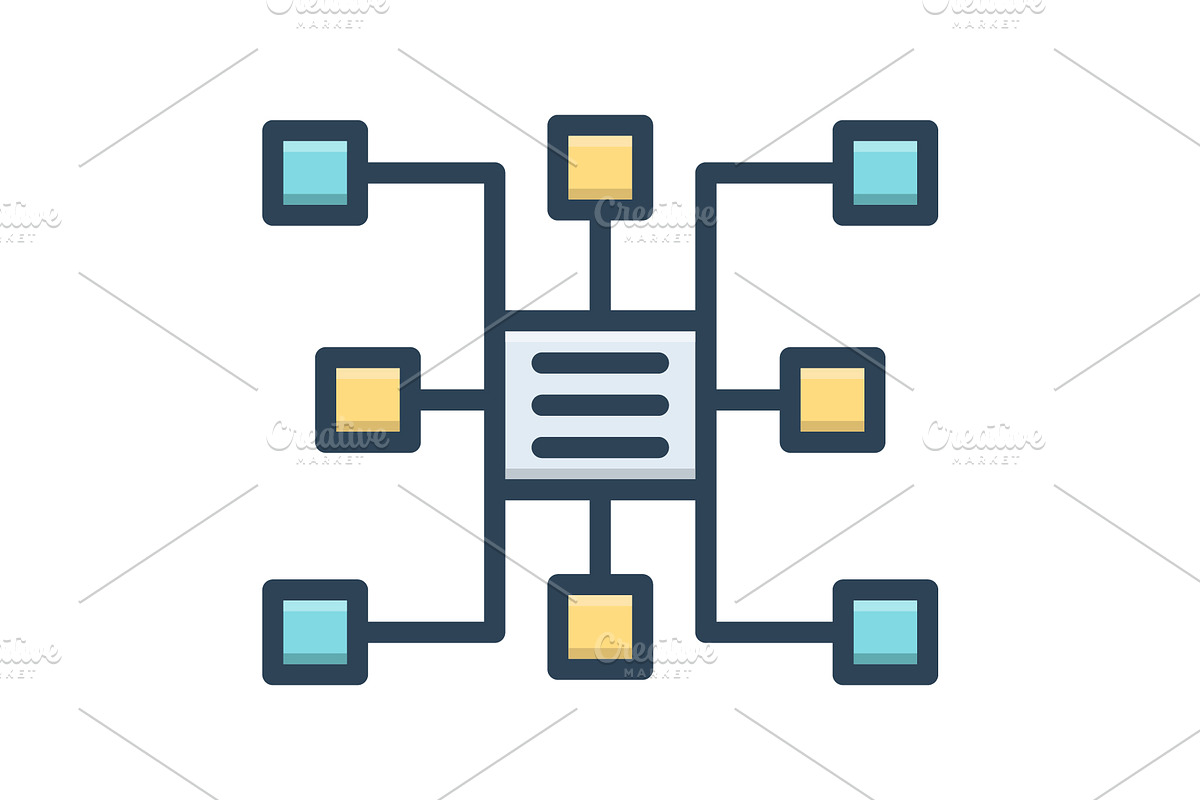 Sitemap hierarchy color icon, a Duotone Icon by Creative priyanka