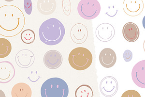 SMILE FACE LILAC / Png Vector File