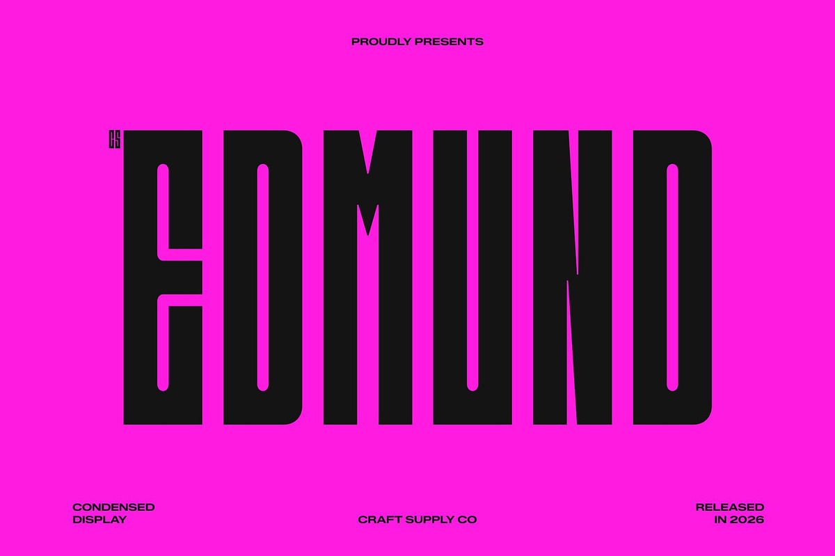 CS Edmund – Condensed Font, a Sans Serif Font by Craft Supply Co. (Photo 1 of 8)