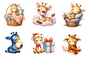 Cute Plush Toy Baby Giraffe Clipart, an Illustration by CreationArt (Thumbnail 3 of 5)