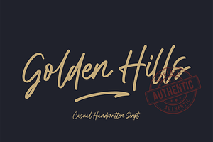 Golden Hills - Handwritten Script