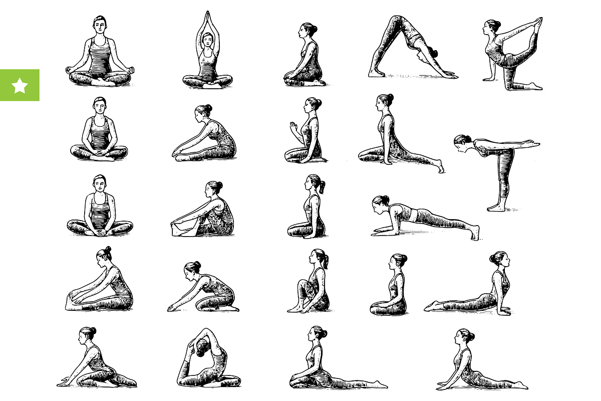 Yoga Poses and Wellness, an Object Graphic by RT Studio (Photo 1 of 4)