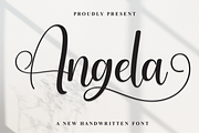 Angela | Script Font, a Handwritten Font by Scratchones (Thumbnail 1 of 9)