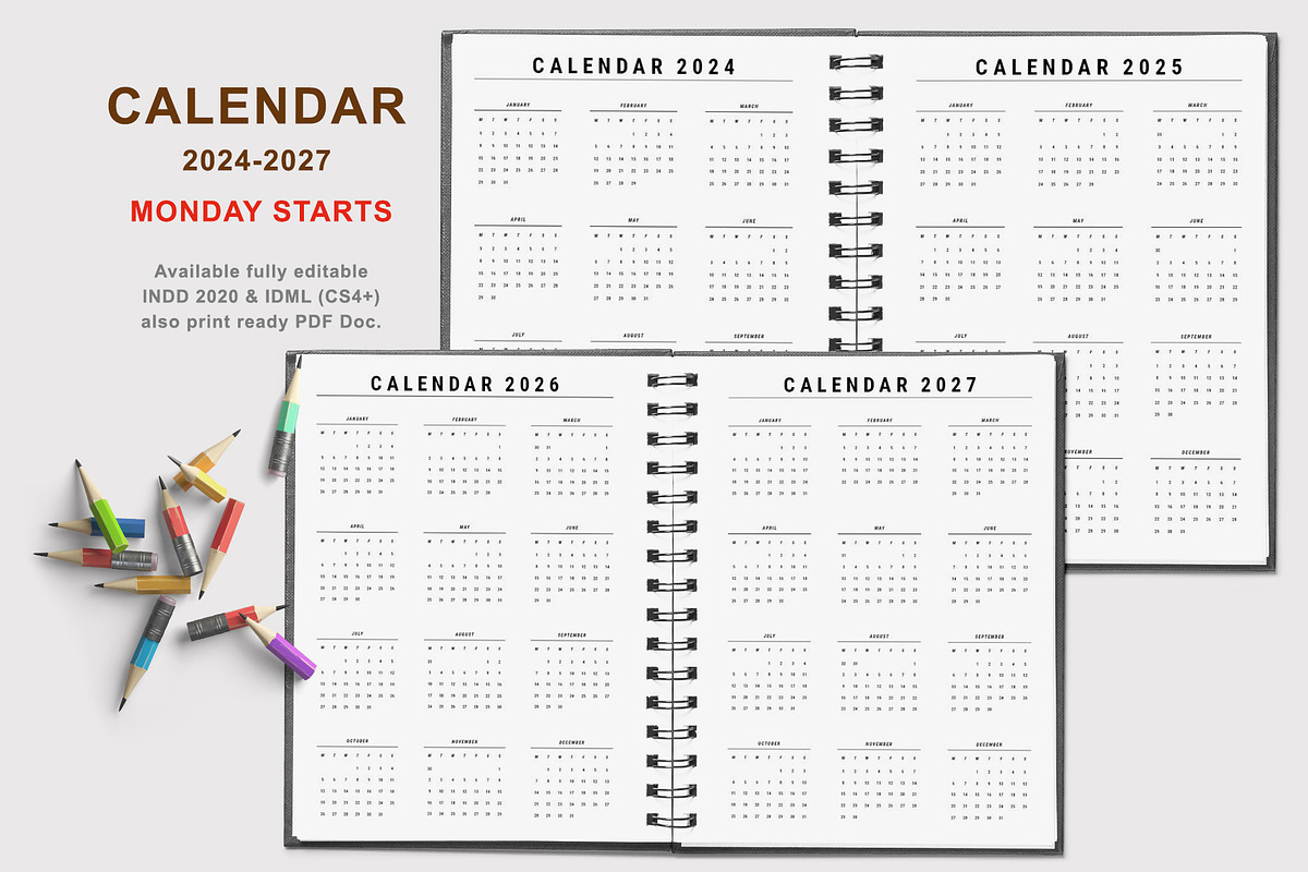 2024 MONDAY & SUNDAY START PLANNER, a Stationery Template by MNT-Creator (Photo 5 of 11)