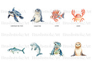 Sea Animals Clipart, Clown Fish PNG, an Animal Illustration by BrushstrokeArtGB (Thumbnail 5 of 9)