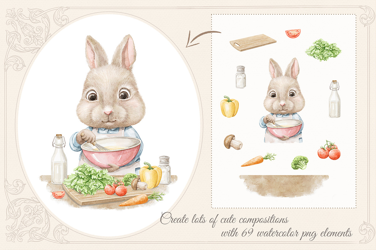 Bunny's kitchen adventures, an Animal Illustration by Mimomy (Photo 5 of 10)