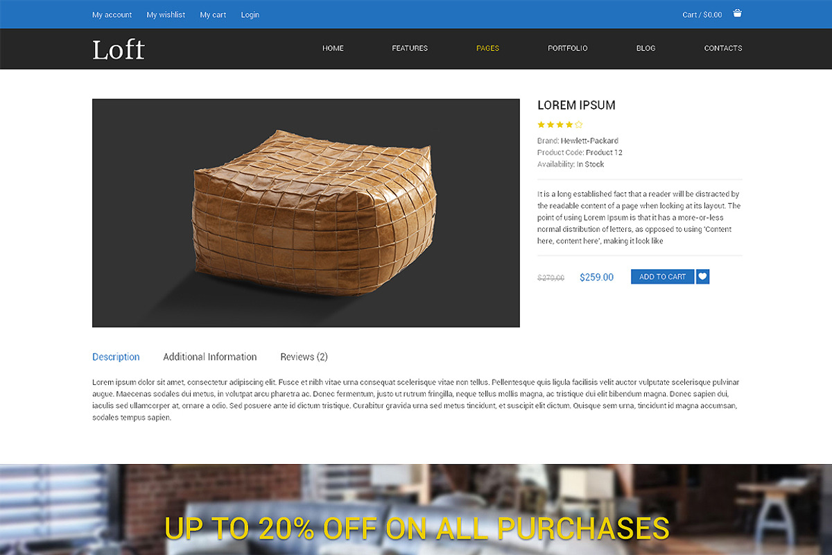 Loft Responsive Bootstrap Site Theme, a Bootstrap Template by IceTemplates (Photo 3 of 3)
