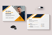 Business Postcard, a Stationery Template by MightyDesign (Thumbnail 1 of 8)