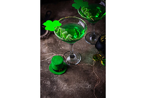 Green cocktail for St. Patrick day, a Food & Drink Photo by Yulia Furman