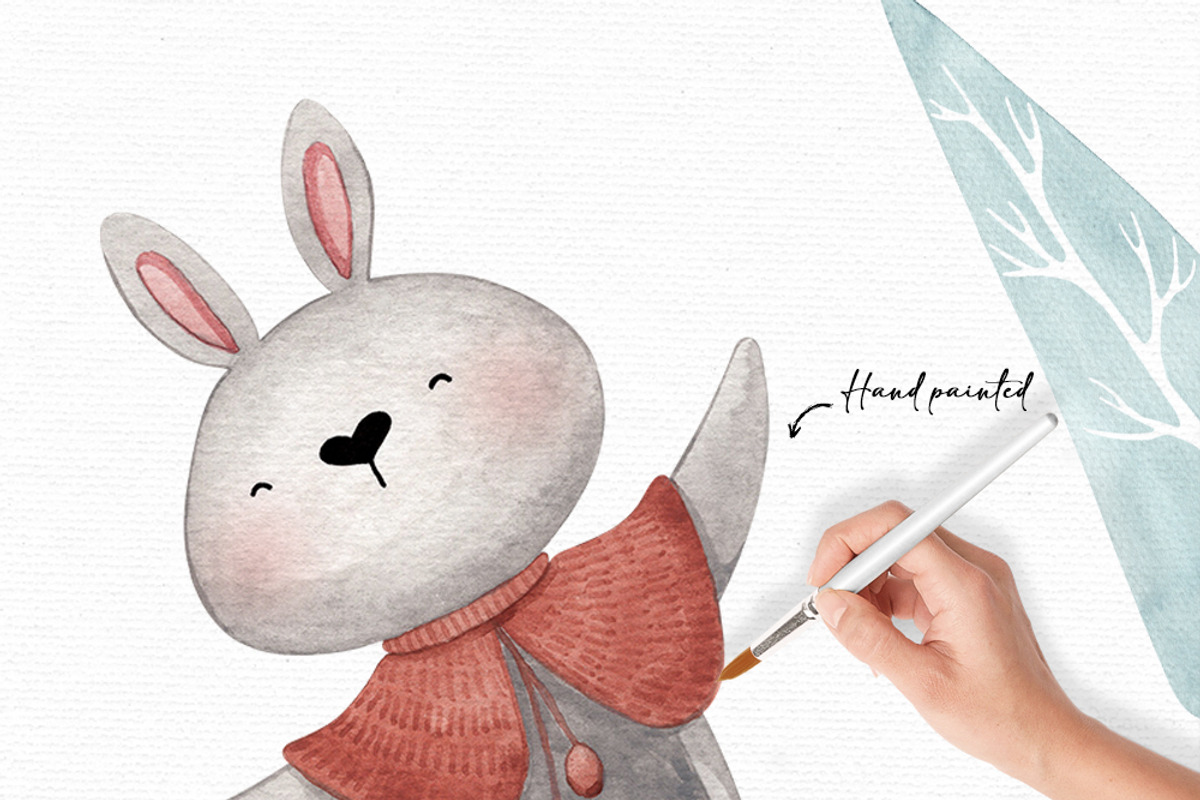 Winter Woodland animals clipart, an Illustration by Gau Silva Studio (Photo 4 of 4)