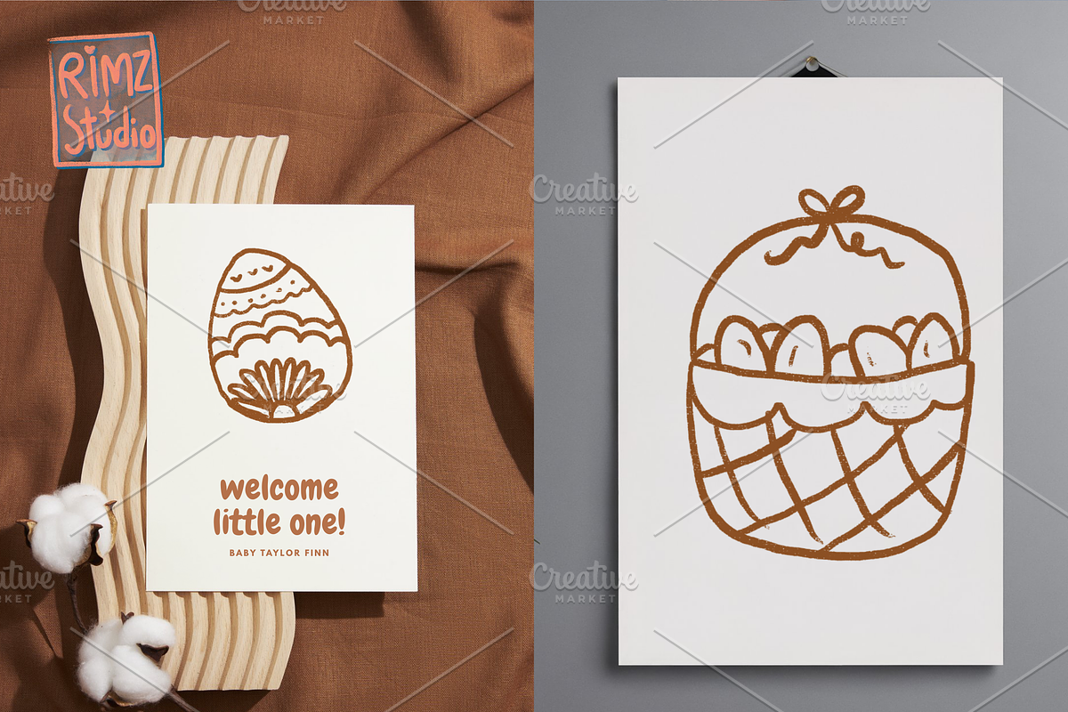 Easter Doodle Elements Hand Drawn, an Illustration by RimzStudio (Photo 7 of 10)