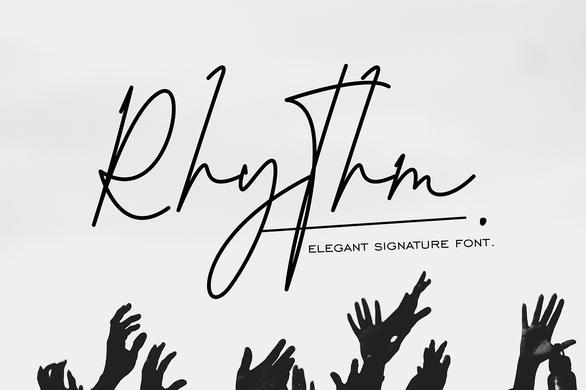 Rhythm - Elegant Signature Font, a Script Font by Artkenza (Photo 1 of 7)
