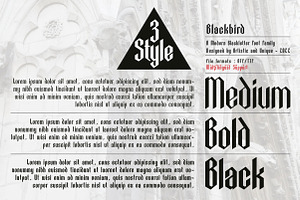 Blackbird - Blackletter Font Family