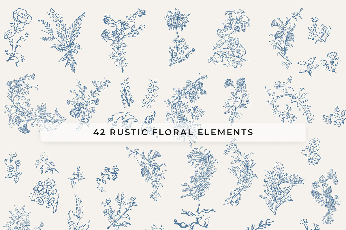 Vintage Chinoiserie Floral Pack v.2, a Decorative Illustration by ...