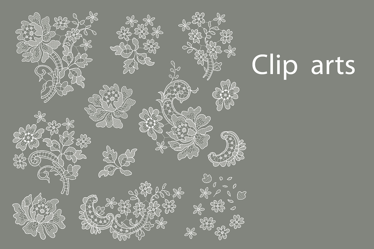 Lace seamless ribbons, cliparts., a Pattern Graphic by Ajuga (Photo 3 of 12)