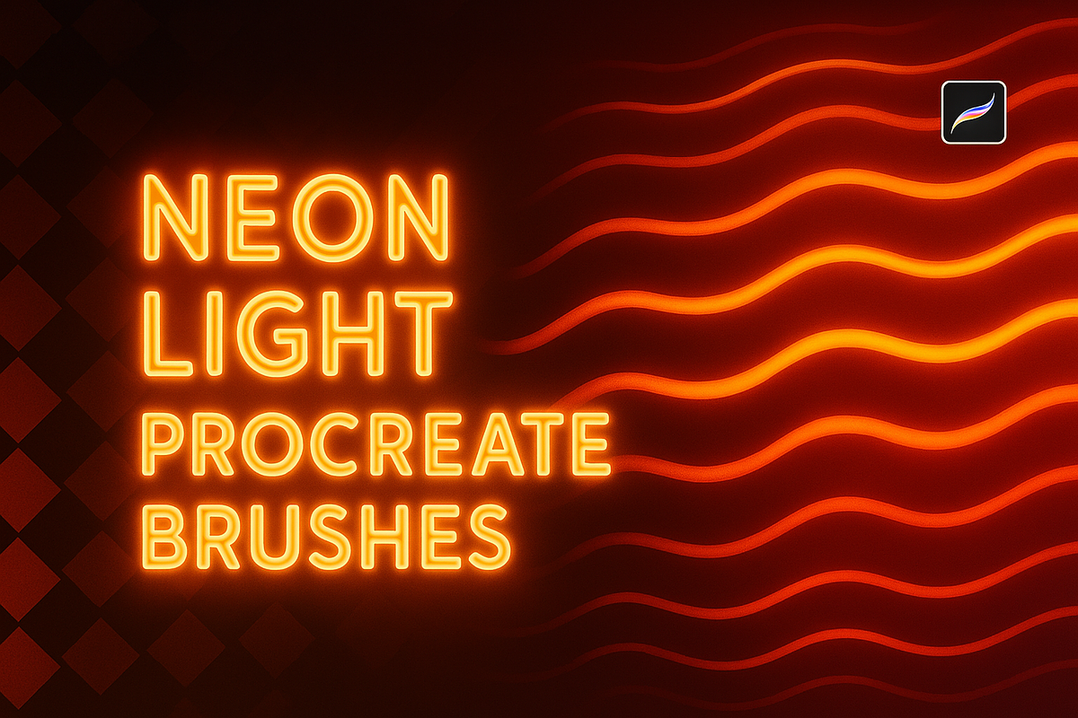 Neon Light Procreate Brushes, a Brush Add-On by PaperMoon (Photo 1 of 7)