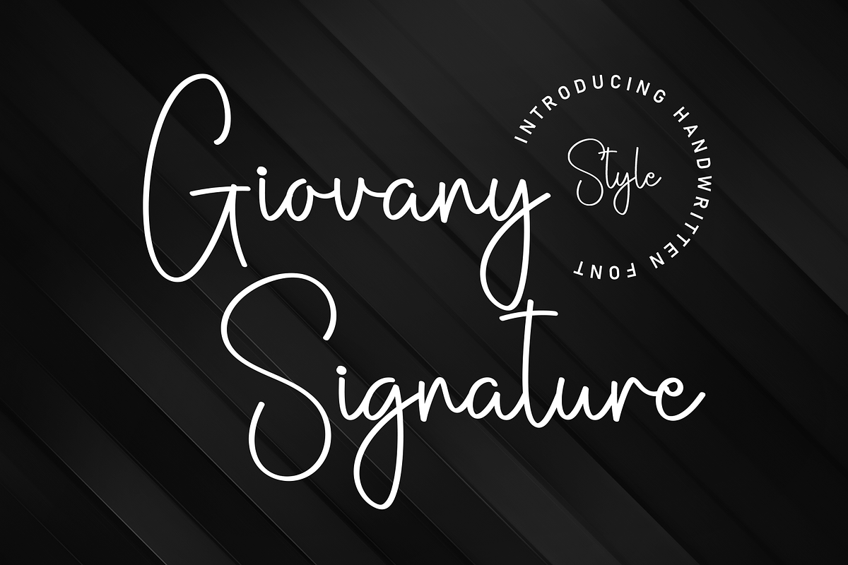 Giovany Signature | Script Font, a Handwritten Font by Scratchones (Photo 1 of 8)