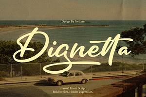 Dignetta - Casual Brush Script, a Script Font by Inviline.co